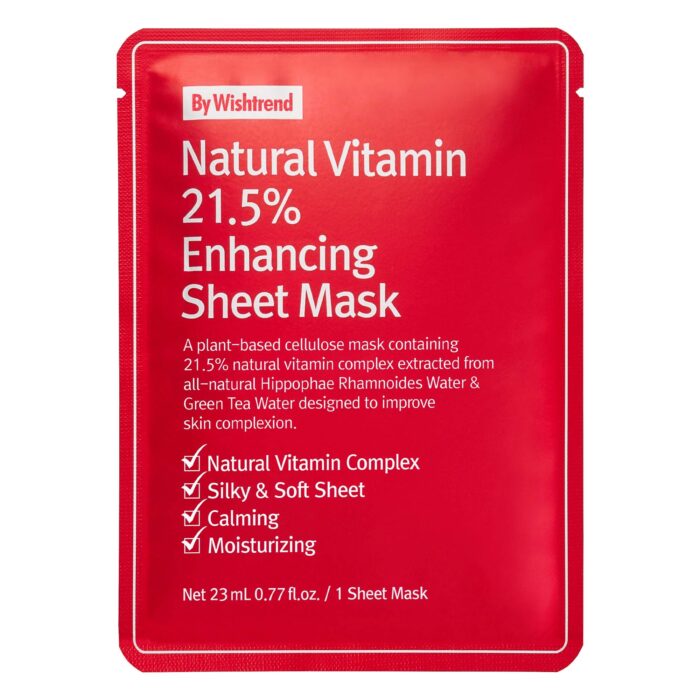 Natural Vitamin 21.5 Enhancing Sheet Mask 23ml Mască facială cu vitamine și efect antioxidant - imagine 1
