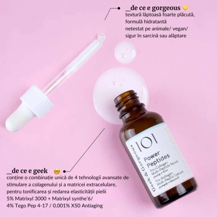 Geek and Gorgeous - Ser de față pentru fermitate si anti-imbatranire Power Peptides 30ml - imagine 2
