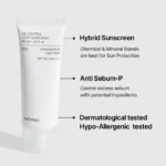 Celimax -protecție solară 50+ pentru ten cu melasmă, gras, mixt și sensibil- Oil Control Light Sunscreen 40ml - imagine 3